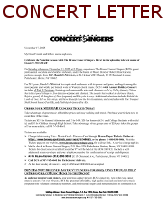 Concert Letter